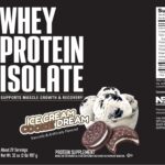 Whey Protein Isolate Ice Cream Cookie Dream label-en